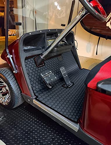 Matericuo Golf Cart Floor Liner Mat Full Coverage Custom Fit For Ezgo Txt/S4 Only Fits Ezgo Txt (1996+), Ex1 (2020), Valor, Cushman Workhorse & Express S4 (2012-2020) #TOP5