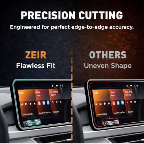 Image of ZEIR [3 PACK] MATTE Screen Protector Compatible with MAHINDRA XUV 7XO - 12.3Inch Triple Screen Long Display Guard (With Adrenox+ Badge Cutout) + TPU STEERING & STORAGE Panel Accessories [Not Tempered Glass]