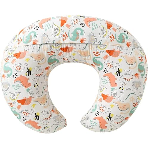 Image of Proliva Feeding Pillow for New Born Baby with Detachable Cover Breast Feedin, Maternity Nursing Pillow for Breastfeeding Set of Support for Baby Feeding Pillow Mom Home (Duck Oranges-A2)