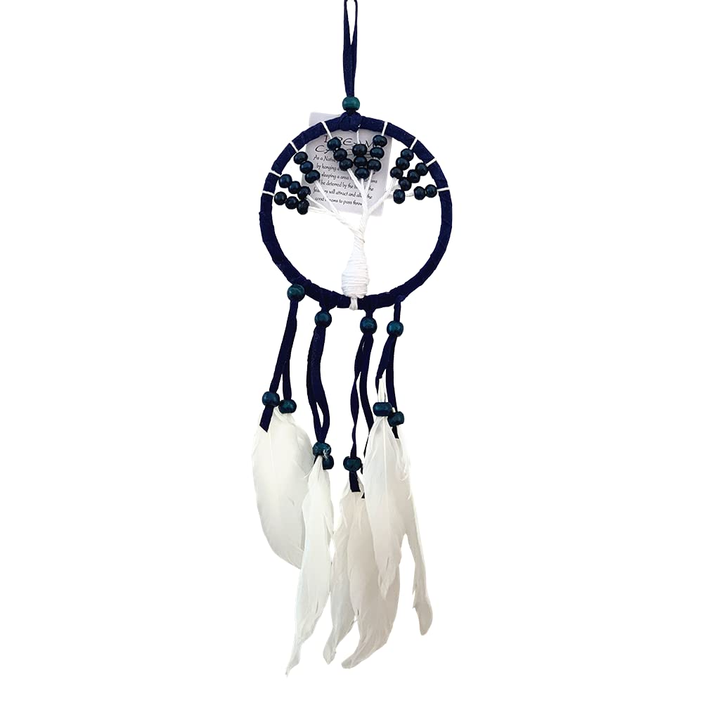 VIE Naturals Tree of Life Dream Catcher, 9cm, Blue