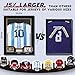 JupDec Jersey Frame Display Case, Large Clear Acrylic Shadow Box with UV Protection for Baseball Basketball Football Soccer Hockey shirts, Wall Mount Wooden Showcase, Idea Gift for Sports fans, 1 pack