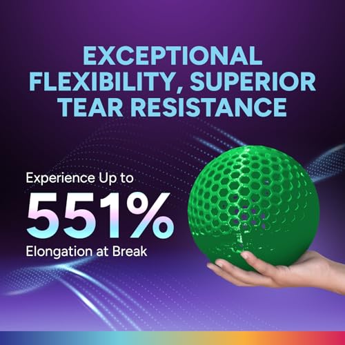 Image of OVERTURE TPU High Speed Filament 1.75mm Flexible Roll, 95A Soft 3D Printer Filament, 1kg Spool (2.2 lbs), Fit Most FDM Printer (HS TPU Translucent Green)