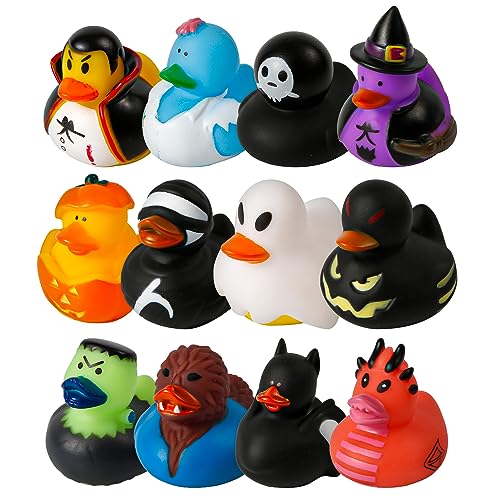 12pz Anatre di Gomma di Halloween, 12 Stili