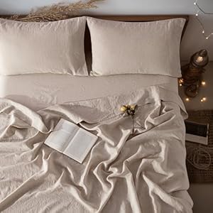 LBRO2M 100% Linen Sheet Set Queen S...