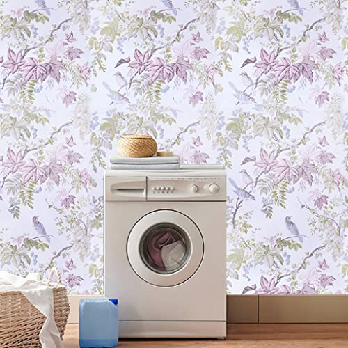 Arthome Peel And Stick Wallpaper Self Adhesive Birds Floral Contact Paper 17 Inch × 10 Feet Wall Paper Removable Decorative Vinyl For Room And Furniture Decoration. #TOP4