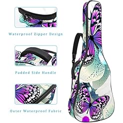 Housse Pour Guitare Acoustique Papillon Violet Sac Pour Guitare Électrique 10Mm Rembourré Housse Pour Guitare Classique… - Les Beatles, Paul McCartney, John Lennon, RIngo Starr, George Harrison Housse Pour Guitare Acoustique Papillon Violet Sac Pour Guitare Électrique 10Mm Rembourré Housse Pour Guitare Classique… – Image 4