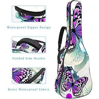 Housse Pour Guitare Acoustique Papillon Violet Sac Pour Guitare Électrique 10Mm Rembourré Housse Pour Guitare Classique… - Les Beatles, Paul McCartney, John Lennon, RIngo Starr, George Harrison Housse Pour Guitare Acoustique Papillon Violet Sac Pour Guitare Électrique 10Mm Rembourré Housse Pour Guitare Classique… – Image 4