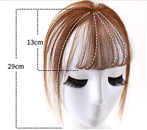 Human Hair Toppers With Air Bangs 11 In., Dark Brown, 3D Coverage, Clip-In Amazon.com : Iwig Hair Toppers for Women Real Human Hair 3D  main image 4