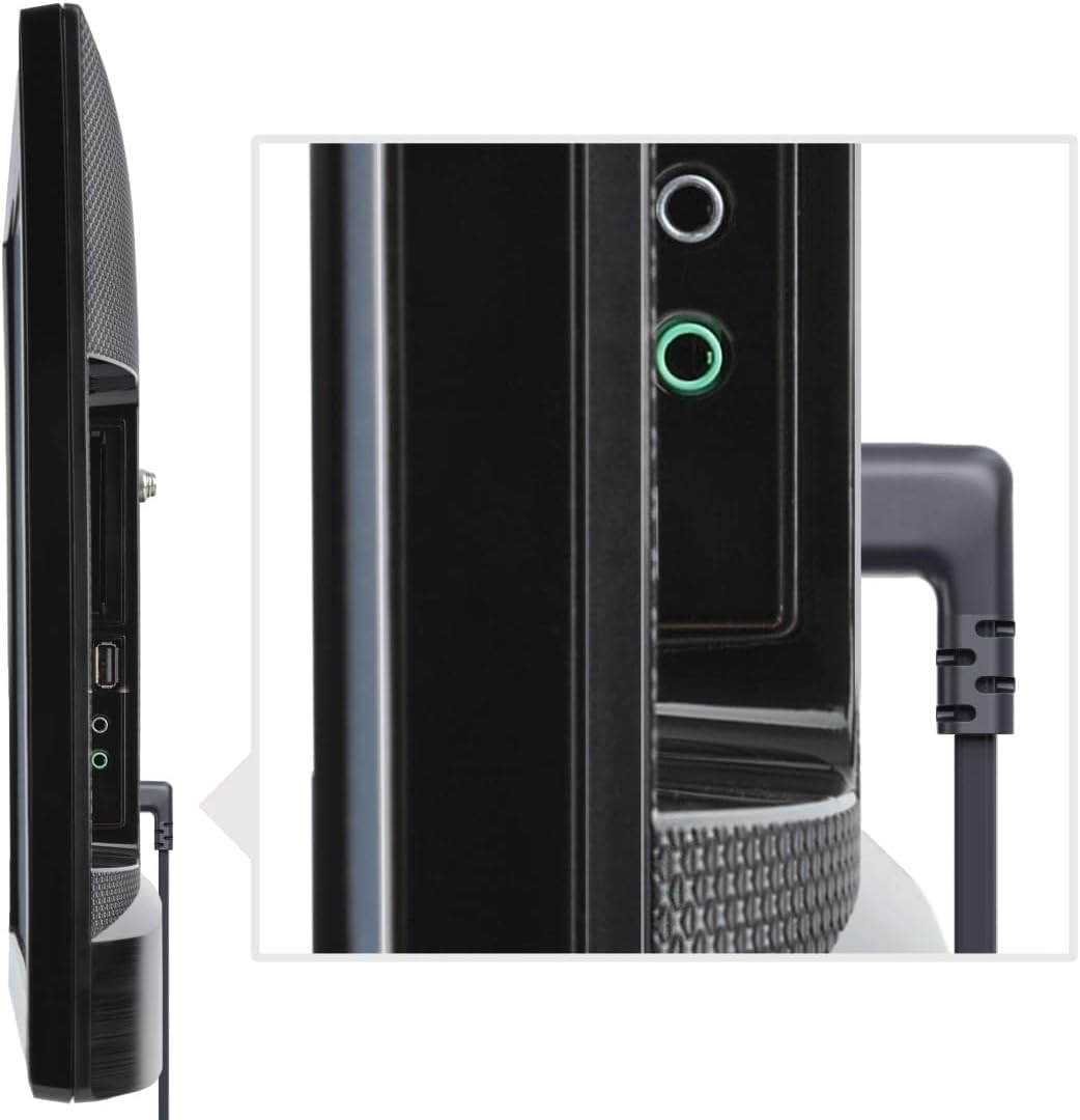TECHZOCO Cavo di alimentazione IEC-320 C7 angolare, Cavo di Alimentazione Tipo C Euro, Sezione 0,75 mm², Compatibile con Samsung, Philips, LG Sony Sharp Panasonic LED TV Sky, Sky High TV PS4, 10 Metri