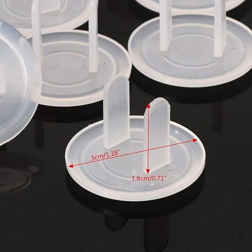 Miniatura 3 de 10 unids EE.UU. Niños Seguridad Eléctrica Toma De Enchufe Cubierta Del Bebé Anti Choque Eléctrico Protector Socket Cubierta Placa Plata