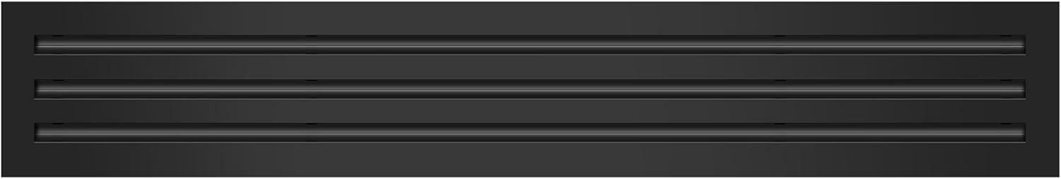 36x6 Modern AC Vent Cover - Decorative Black Air Vent - Standard Linear Slot Diffuser - Register Grille for Ceiling, Walls & Floors - Texas Buildmart