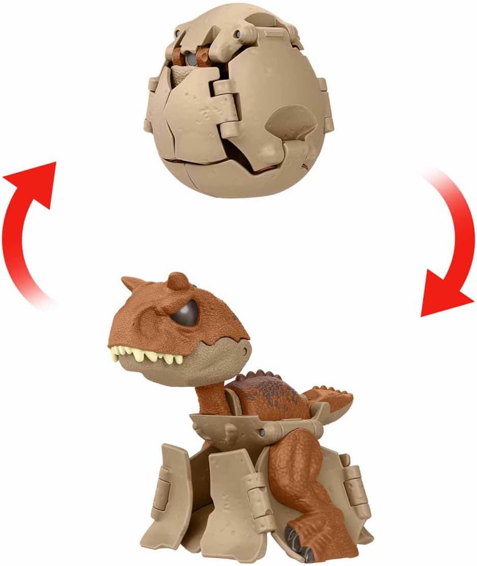 Jurassic World Egg to Carnotaurus Dinosaur Transforming Toy, Hidden Hatchers
