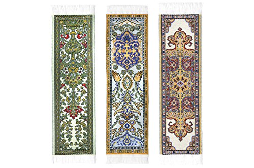 Orient Teppich gewebter Stoff – beige Collection – 3 Lesezeichen Designs