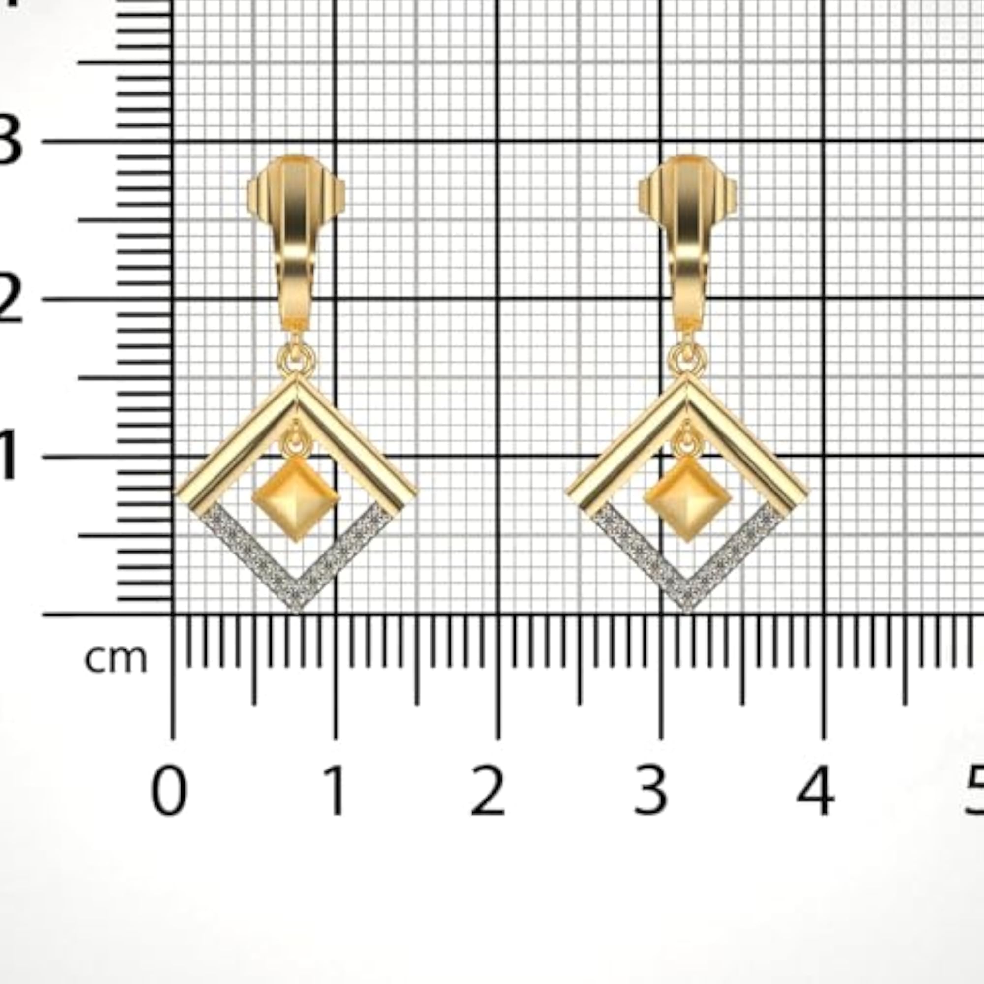 Women's Sterling Silver 0.17cts Certified Lab Grown Diamond Earrings, Yellow