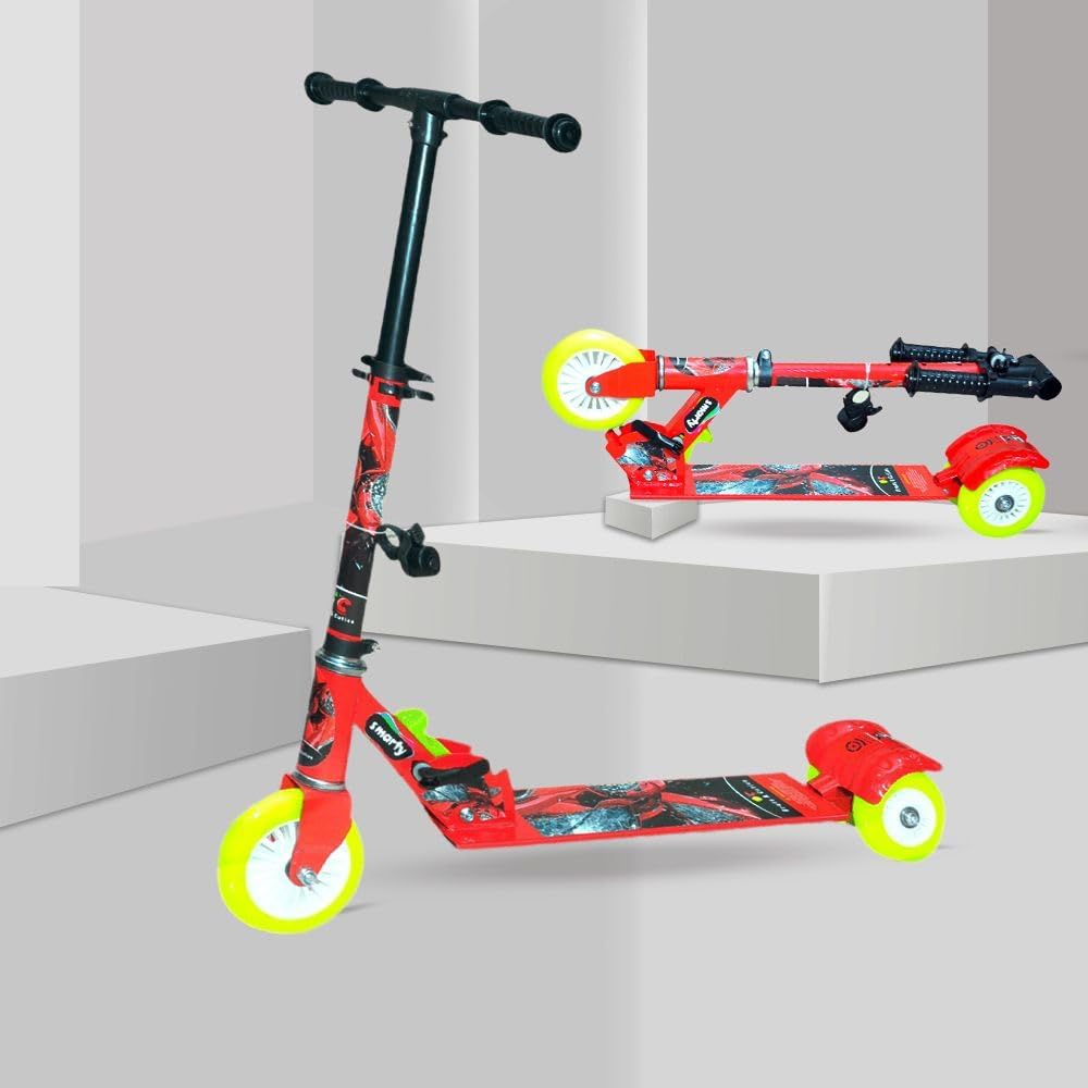 SPEEDFOX red Smarty for Kick Scooter with Adjustable Height/Foldable Handle Hoverboard Scooter (Red, Pack of 1)