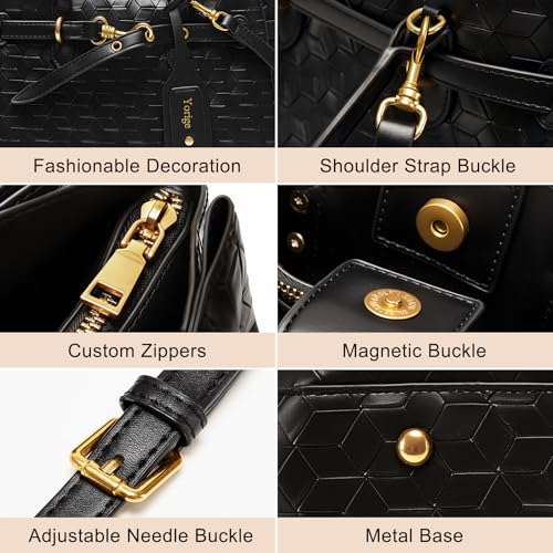 Purse and Handbag for Women Satchel Crossbody Shoulder Bag PU Leather Ladies Top Handle Tote Handbag with Adjustable Strap2