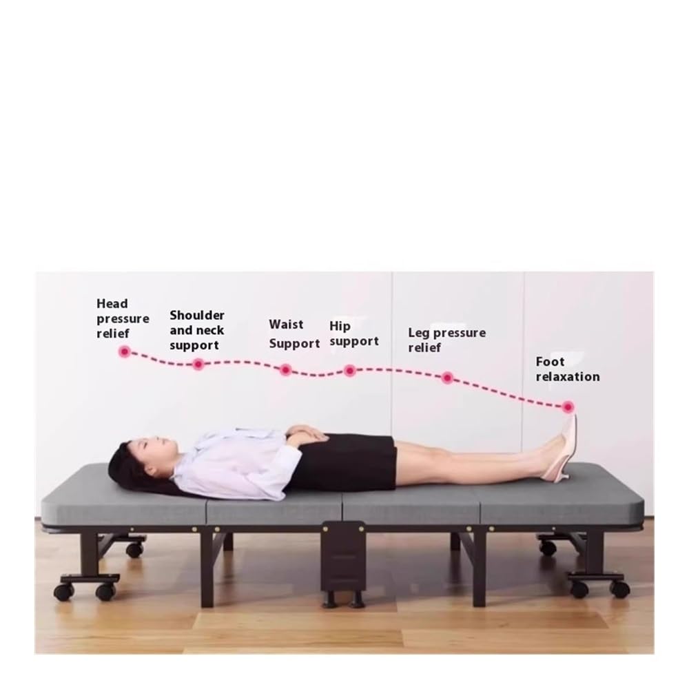 Klappbett Outdoor Tragbarer Nap-Loungesessel, Klappbett, Einzelbett, Kühlbett, Nap-Bett for den Büroarbeitsplatz Feldbetten(Klein)