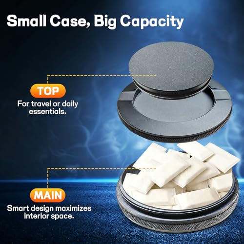 Image of Metal Can | Metal Container | Pouch Container | Small Storage Tin (Black)