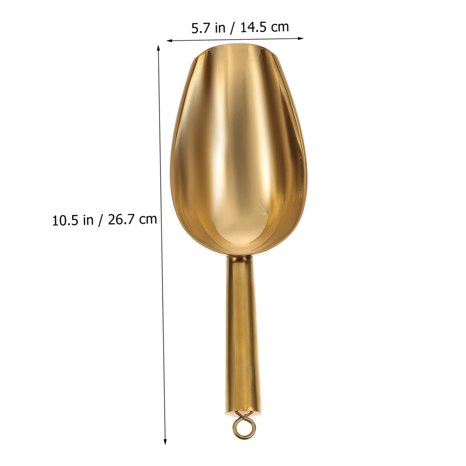 Ciieeo 1Set Multi Function Stainless Steel Ice Scoop Tong Ice Shovel for Kitchen Bar Smooth Surface for Easy Cleaning Comfortable Grip for Ice Food and More