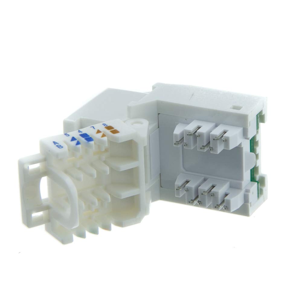 UTP Keystone Modules 24-Pack Cat6 Keystone Jacks - Toolless Ethernet ...