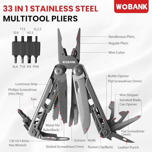 WOBANK 33-in-1 Stainless Steel Multitool