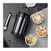 Pojemnik Na Lunch, 3-warstwowe Pudełko Na Lunch Ze Stali Nierdzewnej Ze Sztućcami Do Szkolnego Biwaku Biurowego LYWY (Color : Black)
