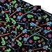 Joviwrap Laser Tag Wrapping Paper Roll for Boys, Laser Tag Gun Gift Wrap, Neon Glow Shooting Game Gift Wrapping Paper for Gaming Lovers Birthday Party Holiday Decorations,17 In x 16.4 Ft