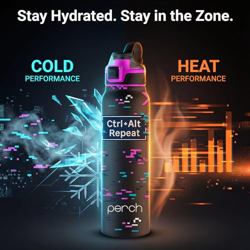 Image of Perch Apex Hot and Cold Stainless Steel Water Bottle 740ml | Triple-Layer Vacuum Insulated 3D Printed Bottle | ISI Certified, Leakproof & BPA-Free | Gift for Men & Women | Reboot Mode Pink