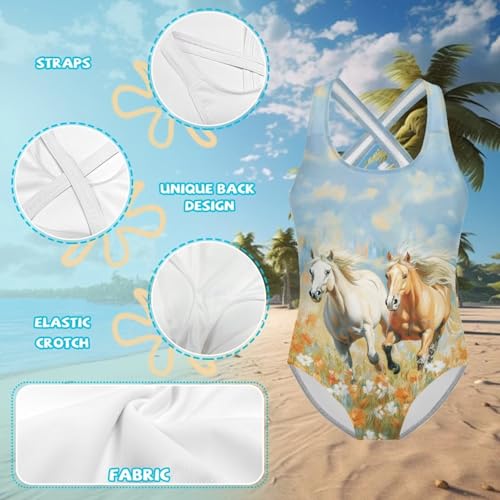 Image of Girls One Piece Swimsuits Size 5-14 Kawaii Gymnastics Leotard for Beach Vacations