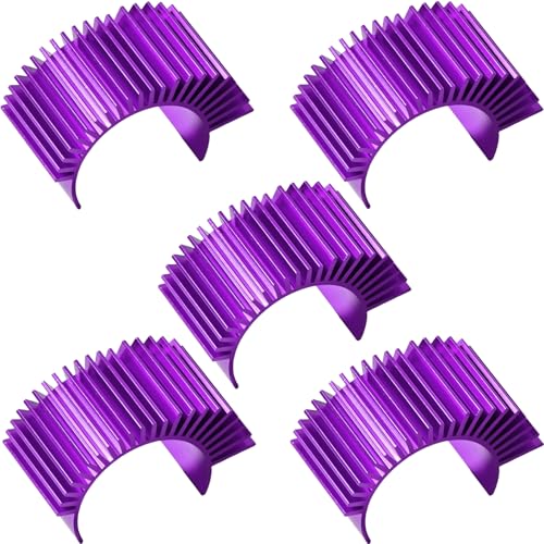 Fraizoe RC 5PCS Aluminum Heatsink Electric Engine Motor Heat Sink Cooling Fins Replacement for #03300 Compatible with 1/10 HSP Traxxas HPI Tamiya Losi...