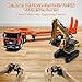 Fistone RC Semi Truck & Excavator Toy Set, 2.4Ghz Remote Control Flatbed Truck with Excavator Toys, 1:24 RC Semi-Trailer Engineering Tractor with Sound and Lights, Construction Vehicles Toy for Boys