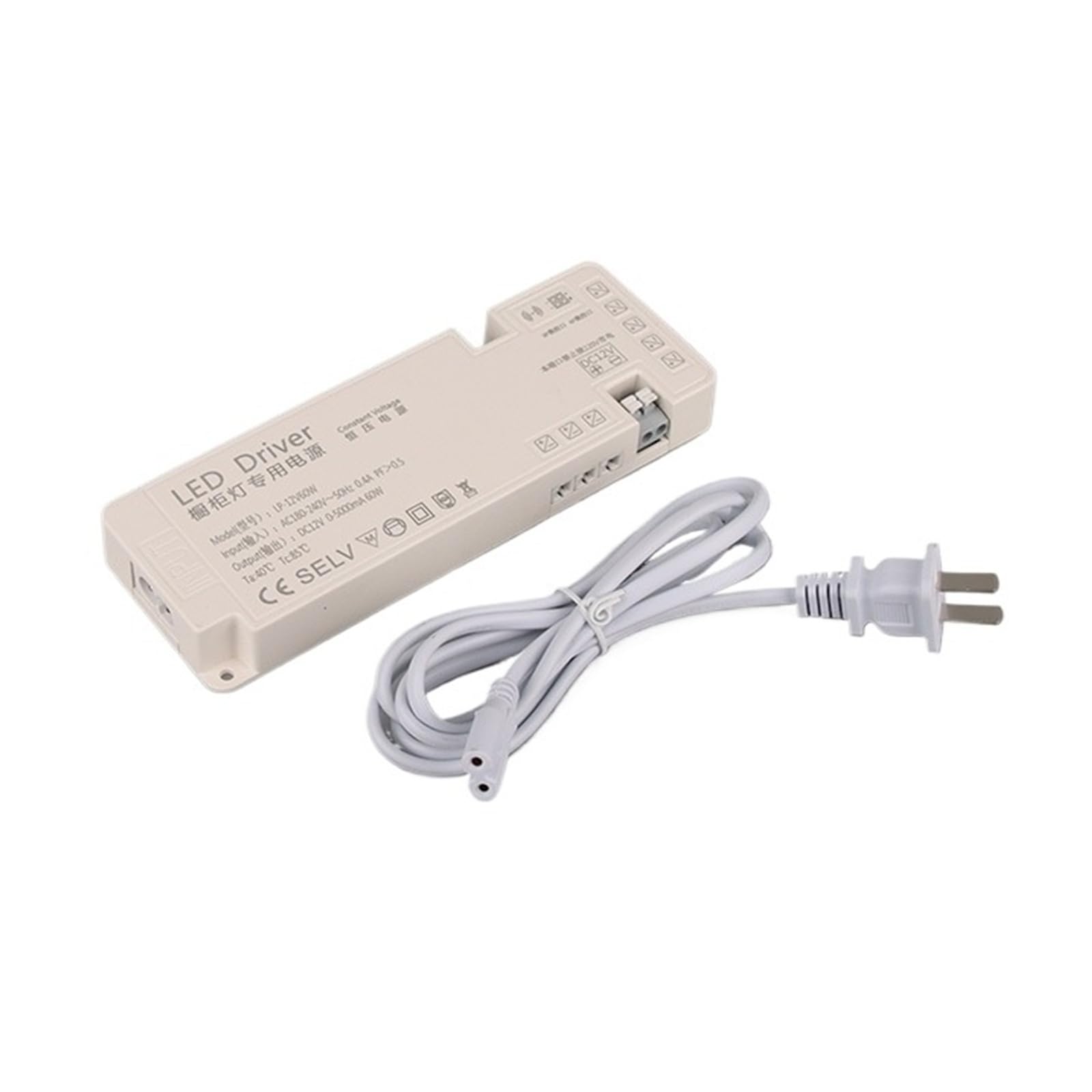 PWANUIGTE Led Cabinet Light Dedicated Power lamp with Wine Induction Control Interface 12V Wardrobe Switch(DC12V-60W-8 ports)