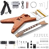 Leo Jaymz DIY Electric Guitar Kits with Mahogany Body and Neck - Laurel Wood Fingerboard and All Components Included (ML)