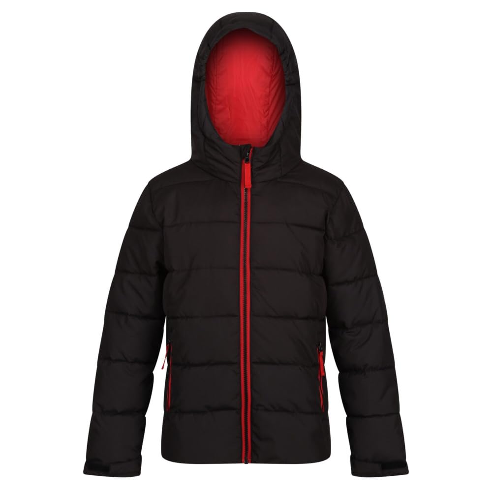 Regatta Black/Red Kids Thermal Jacket - Tra542 - /Classic - 7-8 Years