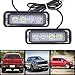 1 Pair Universal 4-LED Amber/White 16-Flashing Mode Car Truck Warning Caution Emergency Construction Strobe Light Bar by Amazinea
