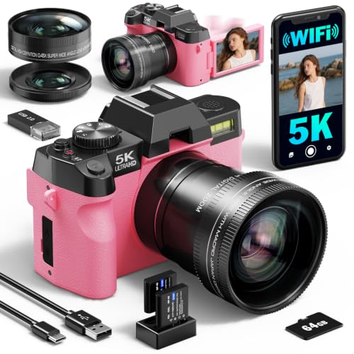 Image of G-Anica 5K 64MP Digital Cameras for Photography with Dual-Lens WiFi