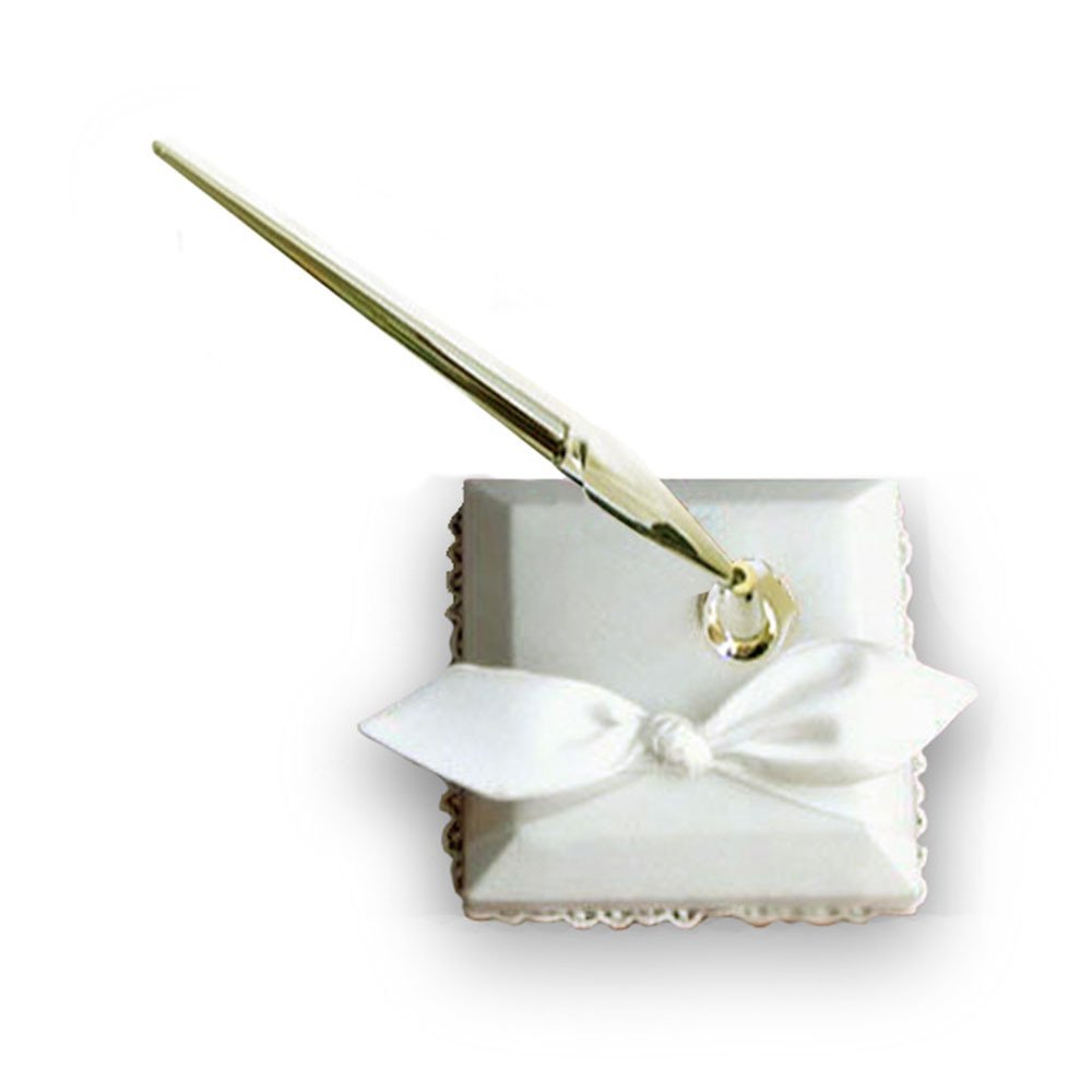 SACASUSA() Elegant Bridal Wedding Pen Set with Nice Satin Bow