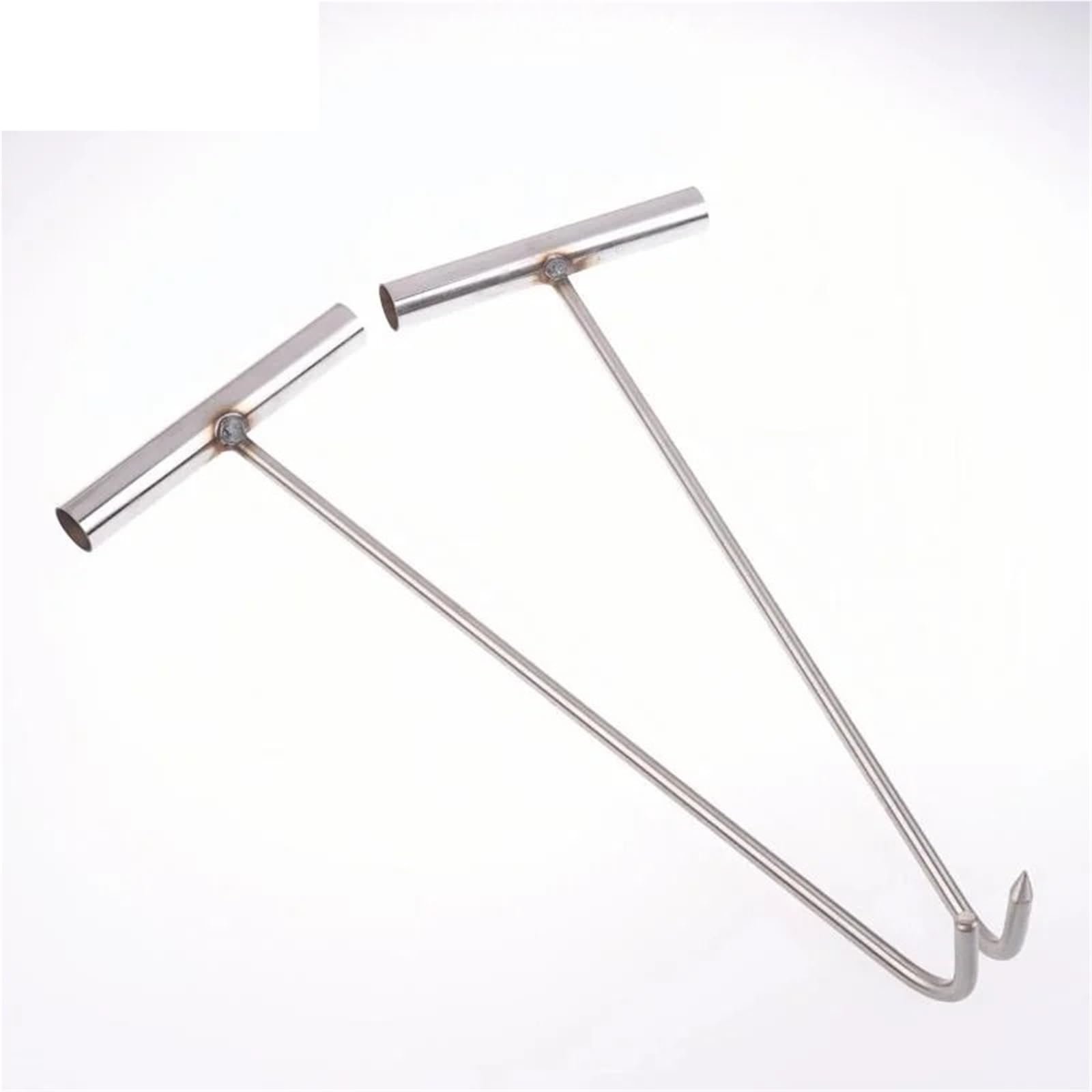 Versatile Lifter Sewer Stainless Steel Durable Well Lid Hook Open Manhole Cover Rolling Doors Utility Tool(Round)