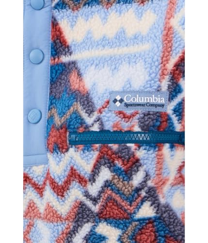 Columbia Damen Pullover Fleecepullover Helvetia™ II Printed Cropped Half Snap, Farbe:Mehrfarbig, Größe:M, Artikel:-447 Rainy Day/geomix – Ansicht 5