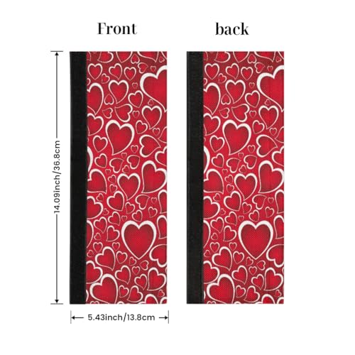 Image of Pardick Refrigerator Door Handle Covers Set of 2 Valentine Red Heart Washable Fridge Dishwasher Mocrowave Oven Door Decor Protector Handle Cover Keep Your Kitchen Appliance Clean