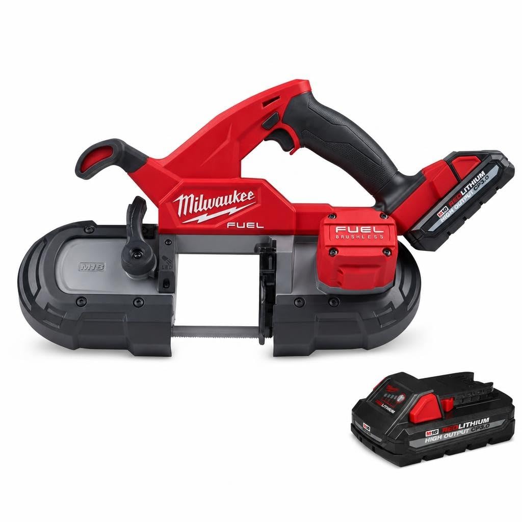 Milwaukee Eléctrico - Kit de sierra de banda compacta de combustible M18