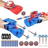 3 Set Spiderm Handschuhe für Kinder, Launcher Glove Schießen, Spiderm-Spiele 4 5 6 7 Jahre, Handgelenkspielzeug Cosplay Superheld, Geburtstagsgeschenk und Kinderparty(B)