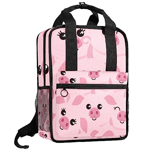Sac à dos cochon rose réglable pour éviter le mal de dos de votre garçon