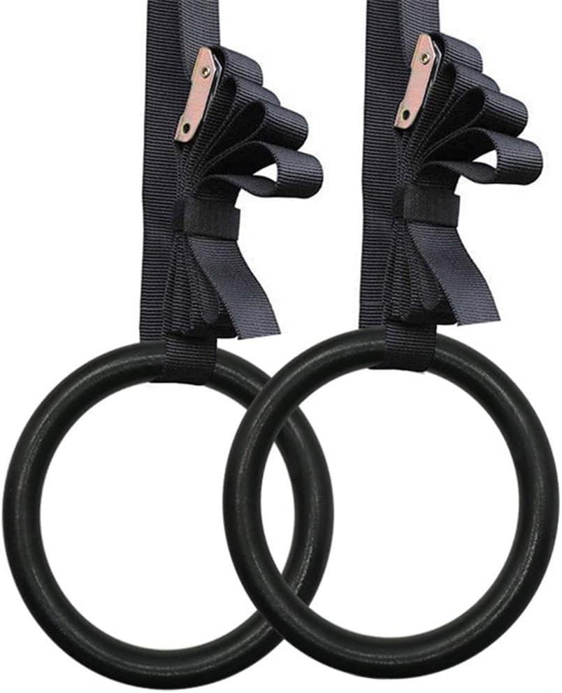 Gymnastics Rings Adjustable Buckle Workout Fitness Bodybuilding Pull-Ups Non-Slip Exercise Gym Strength Training