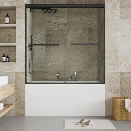 Shower Doors Glass Sliding 56-60 Inch W× 59 Inch H