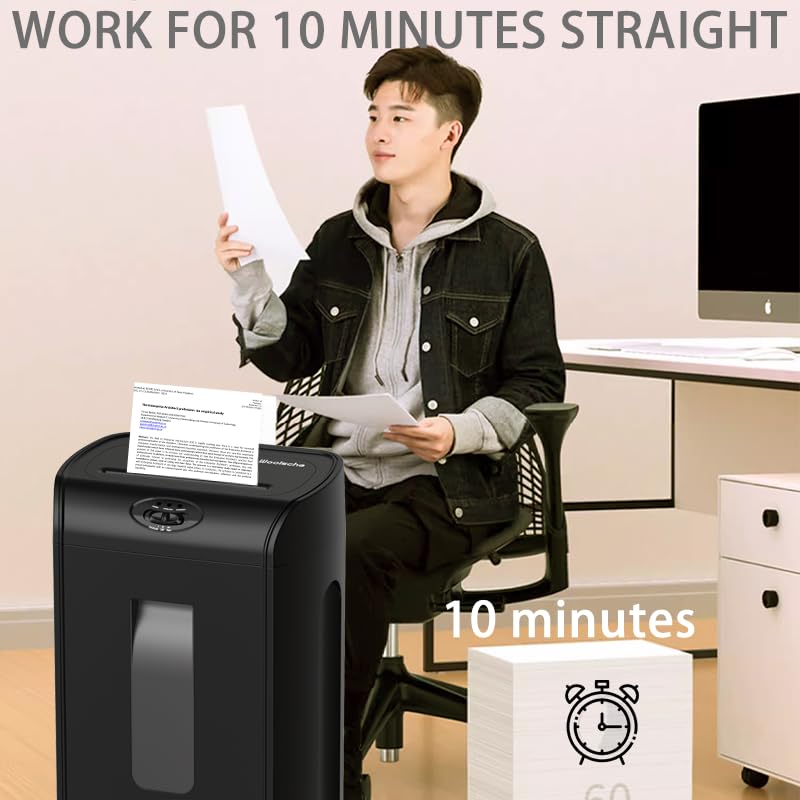 Image of Paper Shredder for Home, 15-Sheet Cross Cut with 18L Pull Out Basket, P-4 Security Level, 3-Mode Design Shred Paper and CD /Credit Card for Home Office