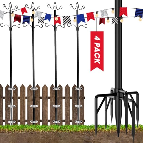 Soporte de iluminación para terraza y postes de luz de cadena de 9 pies 2