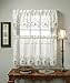 Today's Curtain Sunshine Semi Sheer Reverse 14-Inch Embroidery Valance, Ecru/Burgundy