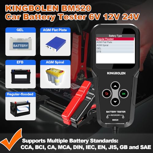 Image of KINGBOLEN BM520 6V 12V 24V Car Battery Tester
