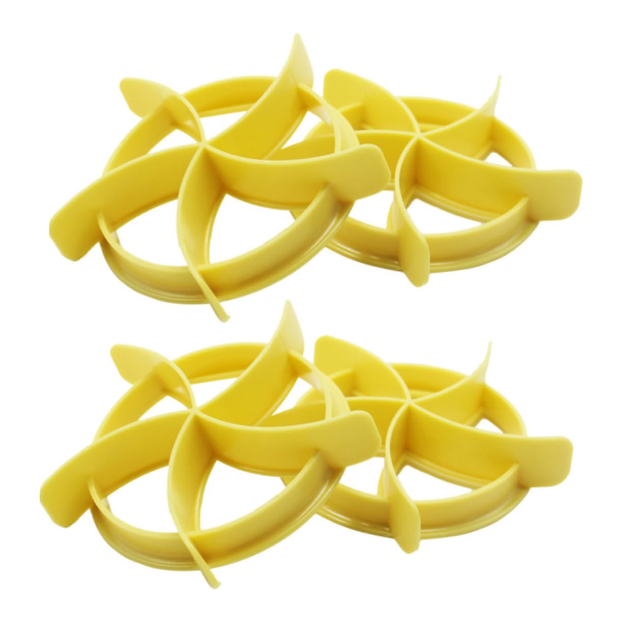 Ciieeo 4pcs Round Press Molds Plastic Pastry Cutter for Homemade Bread Rolls Non-sticky Baking Tools for Cookie and Sugarcraft